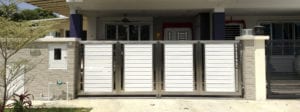 รั้วบ้านอิฐ + สแตนเลส 