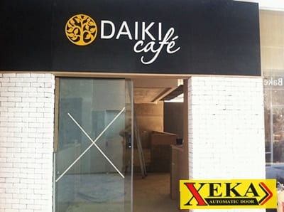 ร้าน Daiki Cafe ติดตั้งประตูอัตโนมัติแบบบานเลื่อน XEKA
