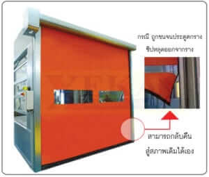 ประตูม้วน PVC แบบซิบซ่อมแซม