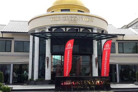 The Green View Hotel ติดตั้ง ระบบประตูเลื่อนอัตโนมัติ